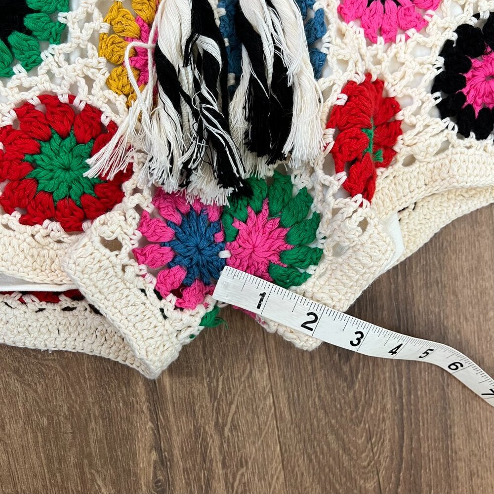 Farm Rio Crochet Sweater Set Sz L - Picture 9 of 12